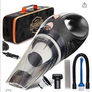 Car Vacuum Cleaner 12V Portable 16 Ft Cord Bag Detail Travel RV college student